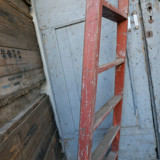 Wooden workshop folding stepladder
