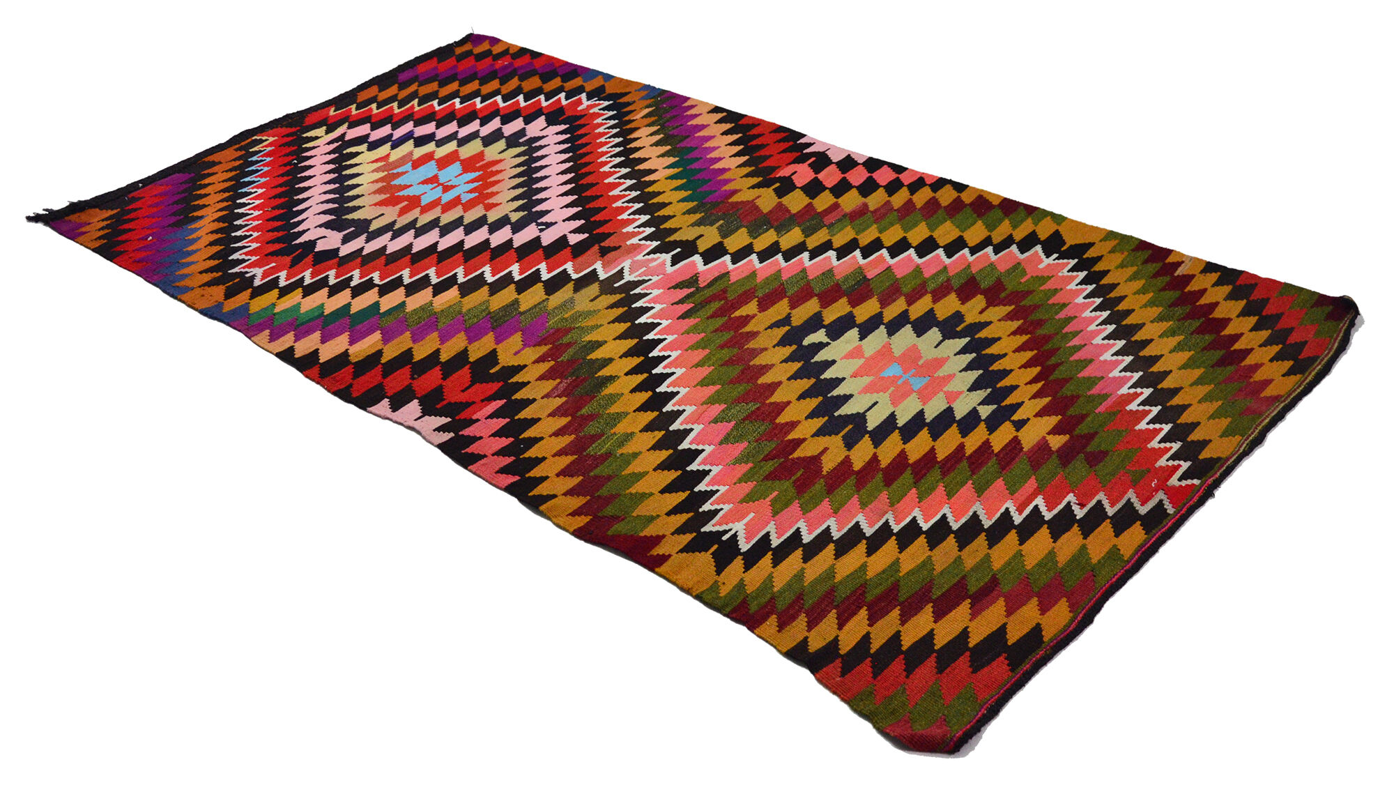 Anatolian handmade kilim rug 295 cm x 173 cm