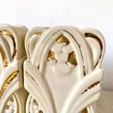 Pair of art deco fireplace vases