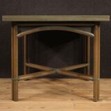 Italian design table in exotic wood from the 80s
