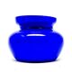 Vase postmoderne, verre bleu, Pologne, années 1970