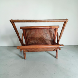 Rattan magazine rack