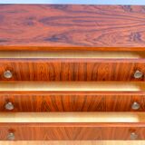Mid century retro vintage Danish three drawer rosewood chest of drawers 1960s