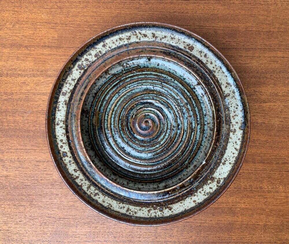 Danish studio pottery bowl from the mid-century by Erik Askholm, 1960s