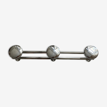 Patère vintage chrome 3 supports