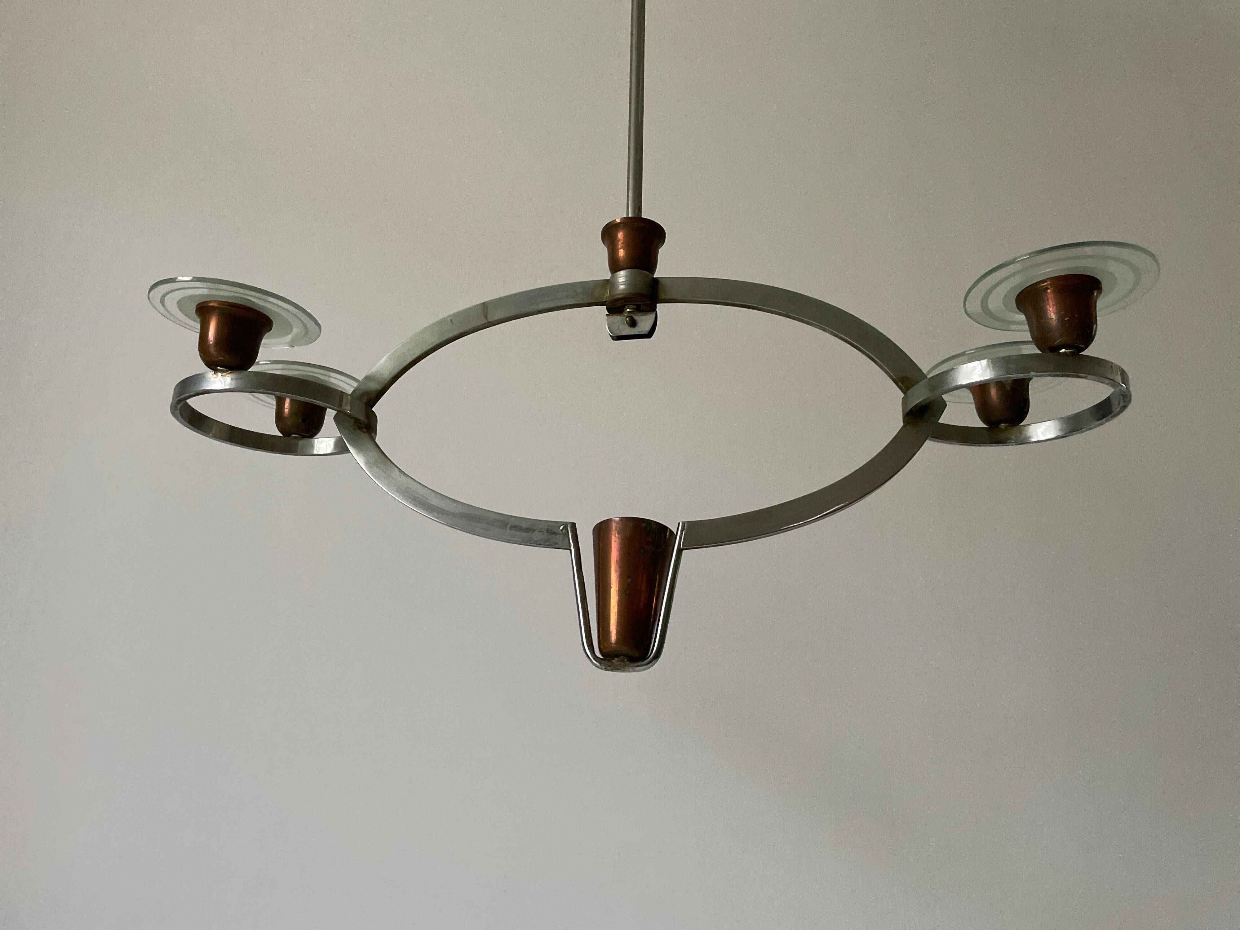 Art Deco chandelier attributed to Pietro Chiesa, 1940s, Italy.