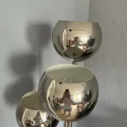 Baum Leuchten space age floor lamp with silver metal globes, 1970s