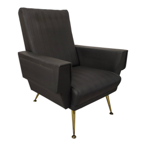 Fauteuil vintage gris - anthracite
