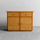 Commode en bois rotin 1970 vintage