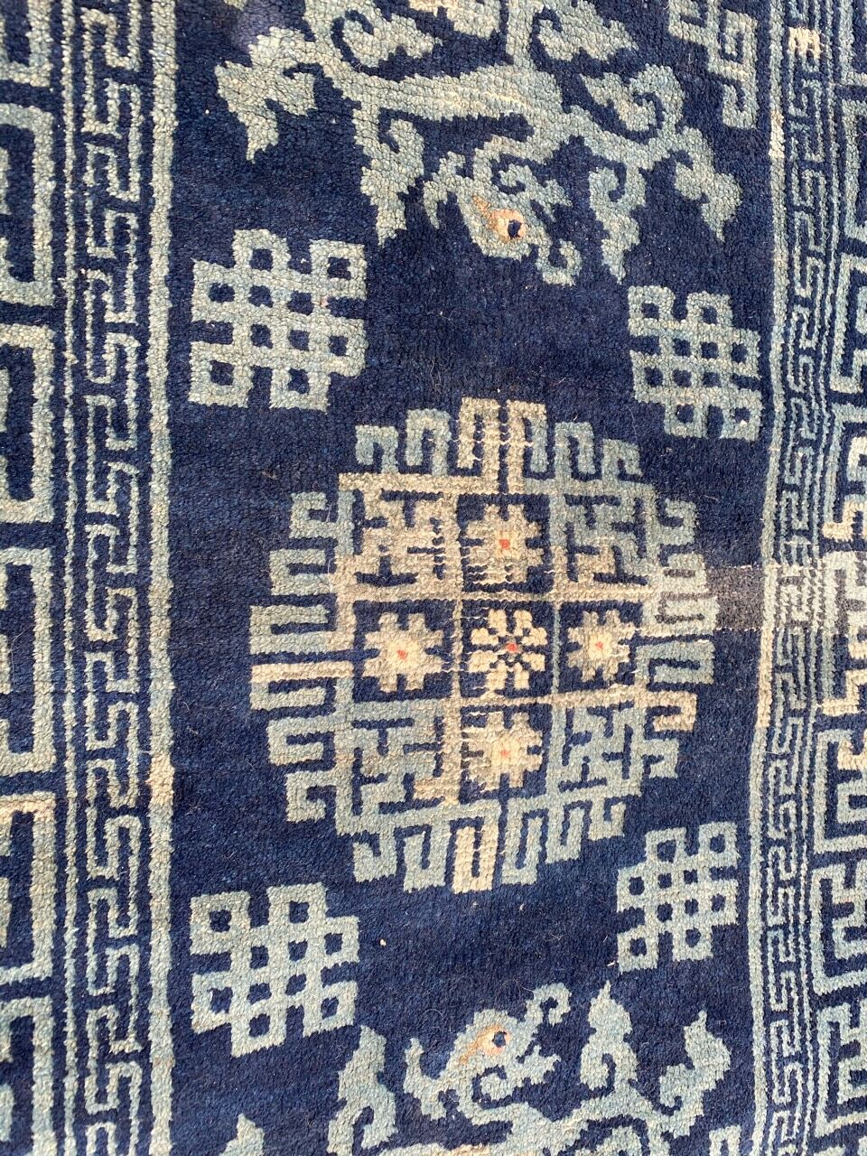 Ancient Chinese carpet 57x108 cm