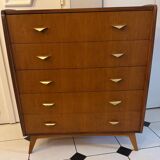 Vintage chest of drawers with compass feet