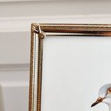 Chromolithograph golden frame bird Dove