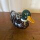 Vintage michel caugant duck-shaped ceramic terrine, france