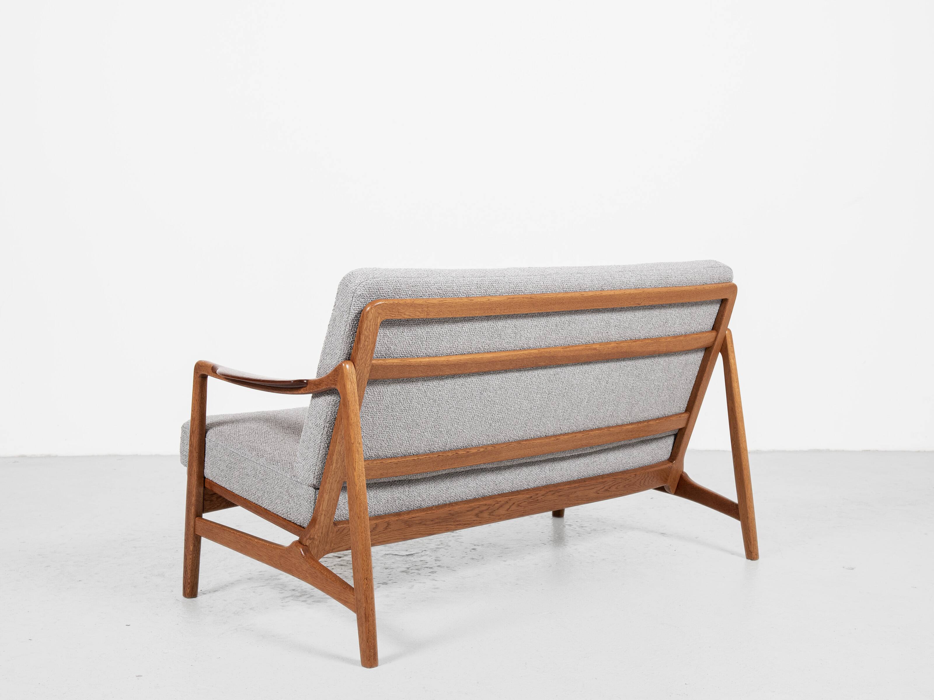 Midcentury Danish sofa set in oak and teak by Tove & Edvard Kindt-Larsen for France & Daverkosen - w
