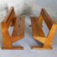oak community bench, 1950