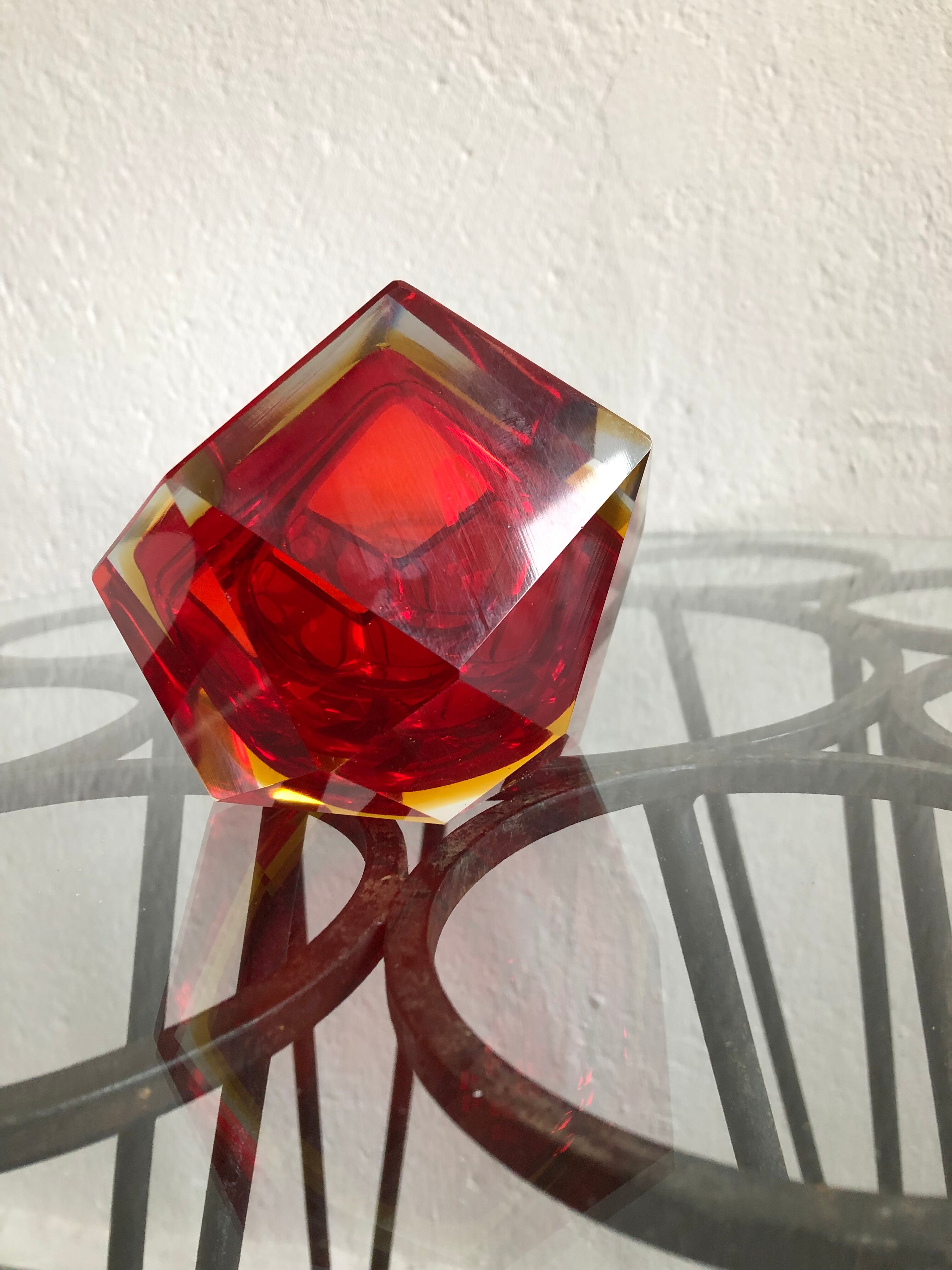 Empty vintage Murano glass pocket