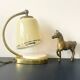 Bauhaus / Modernist lamp brass/bakelite & opaline Mid Century 1940-50