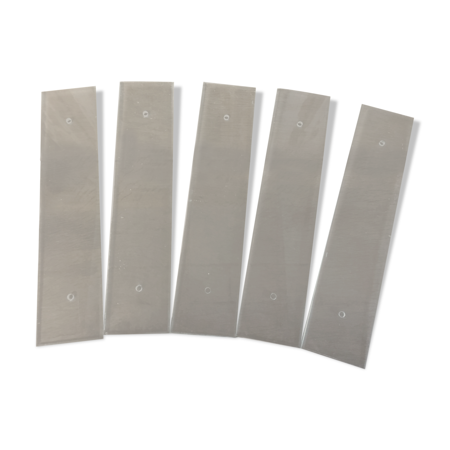 Set of 5 GM beveled glass cleaning plates