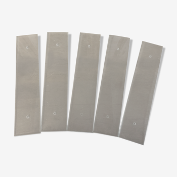 Set of 5 GM beveled glass cleaning plates
