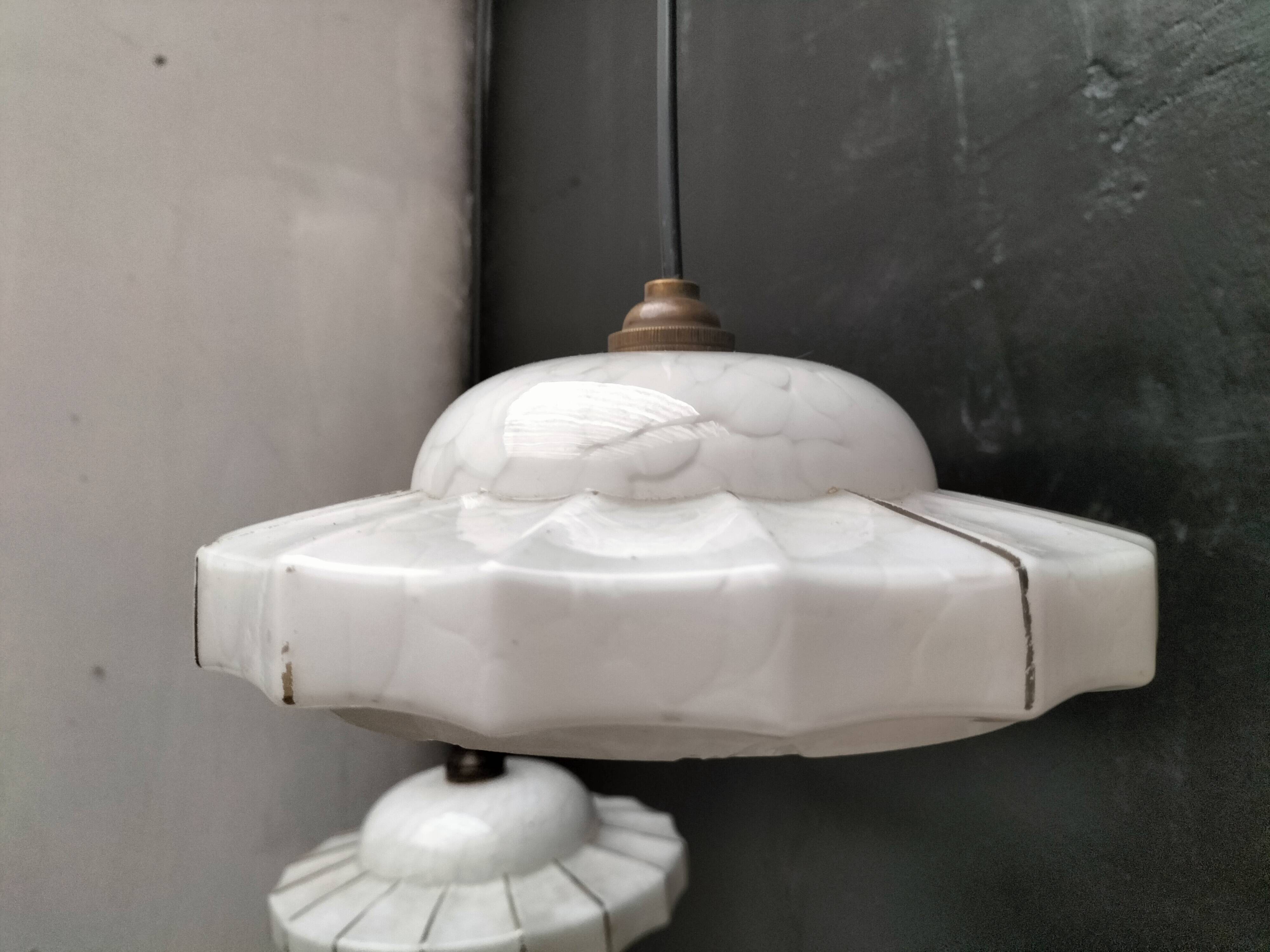 Opaline pendant lights