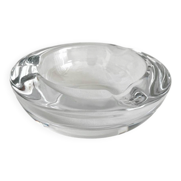 Vintage Vannes crystal round ashtray