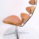 Corona Lounge Chair With Stool Model EJ 5 Made In Walnut Elegance Leather By Poul M. Volther