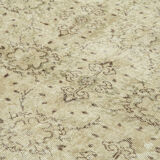 Tapis beige turc unique en son genre noué à la main 198 cm x 294 cm