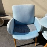 Pair of compass foot chairs