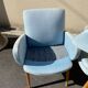 Pair of compass foot chairs