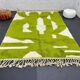 Pure wool rug green size 150 x 250 cm