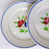 Set of 6 vintage Badonviller porcelain dessert plates