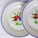 Set of 6 vintage Badonviller porcelain dessert plates