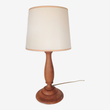 Turned wood lamp vintage 60s-70s