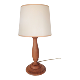Turned wood lamp vintage 60s-70s