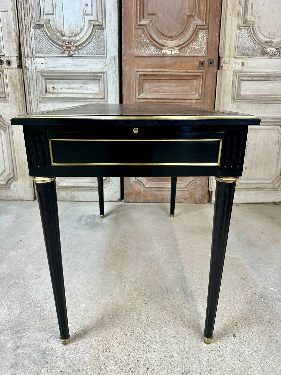 Small black Louis XVI style desk