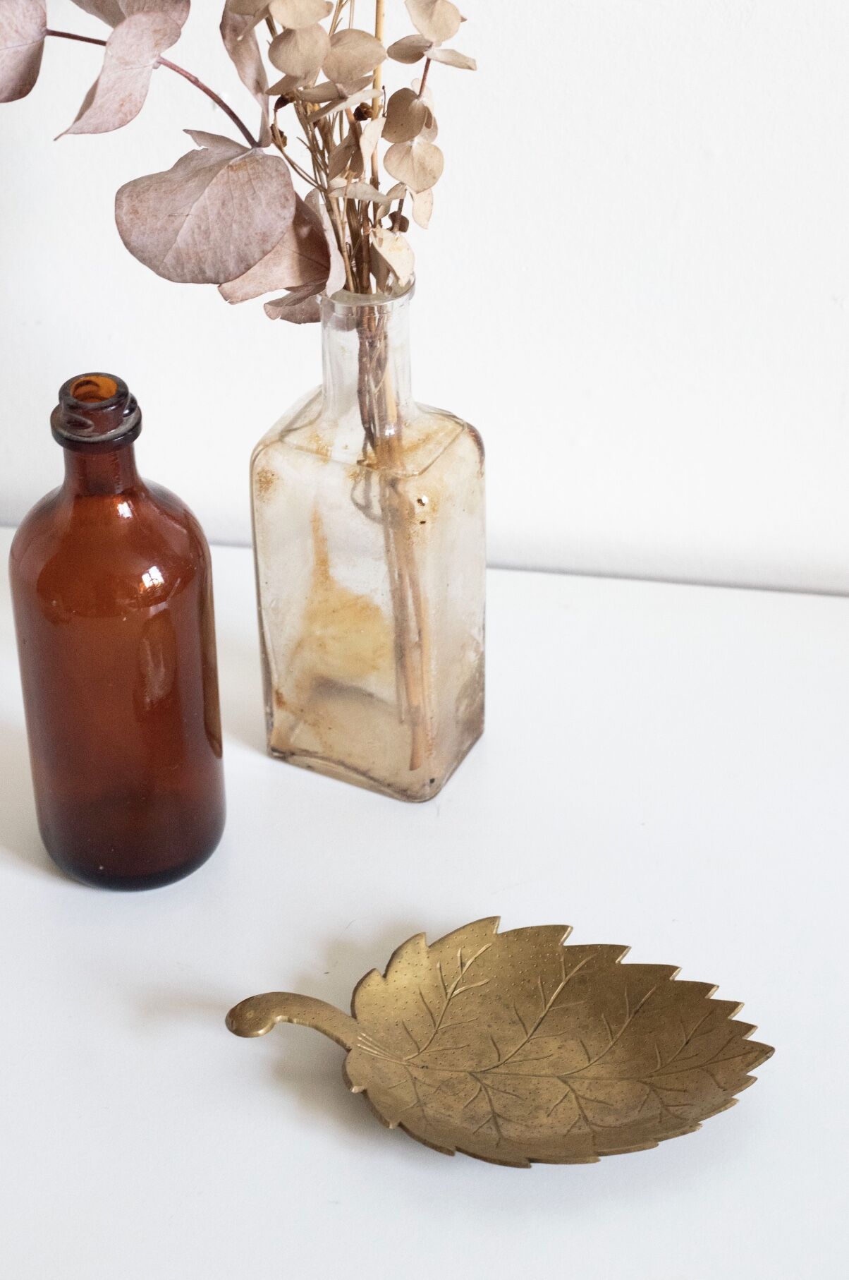 Empty pocket vintage brass sheet