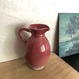 Pink ceramic pitcher