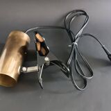 Parscot 1960s gold metal tube clamp lamp