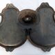 Fireplace tool set, cast iron and wrought iron
