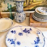 Ancient iron flat Wood and Brownfield England model Verbena blue around 1845