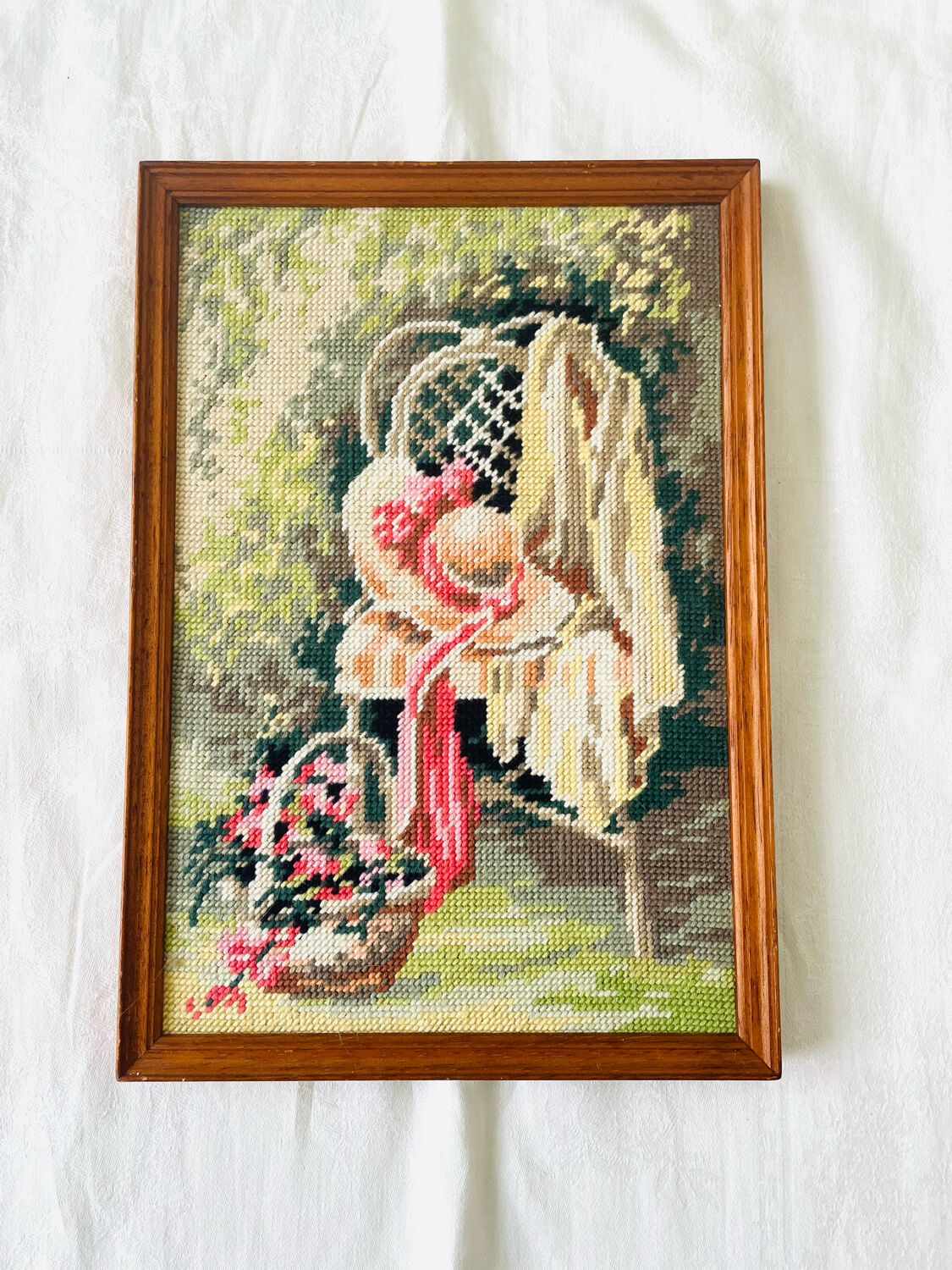 Vintage framed canvas