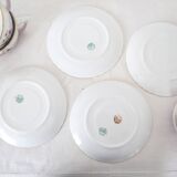 Set of 4 cups and sub-cups Moulin des Loups, vintage