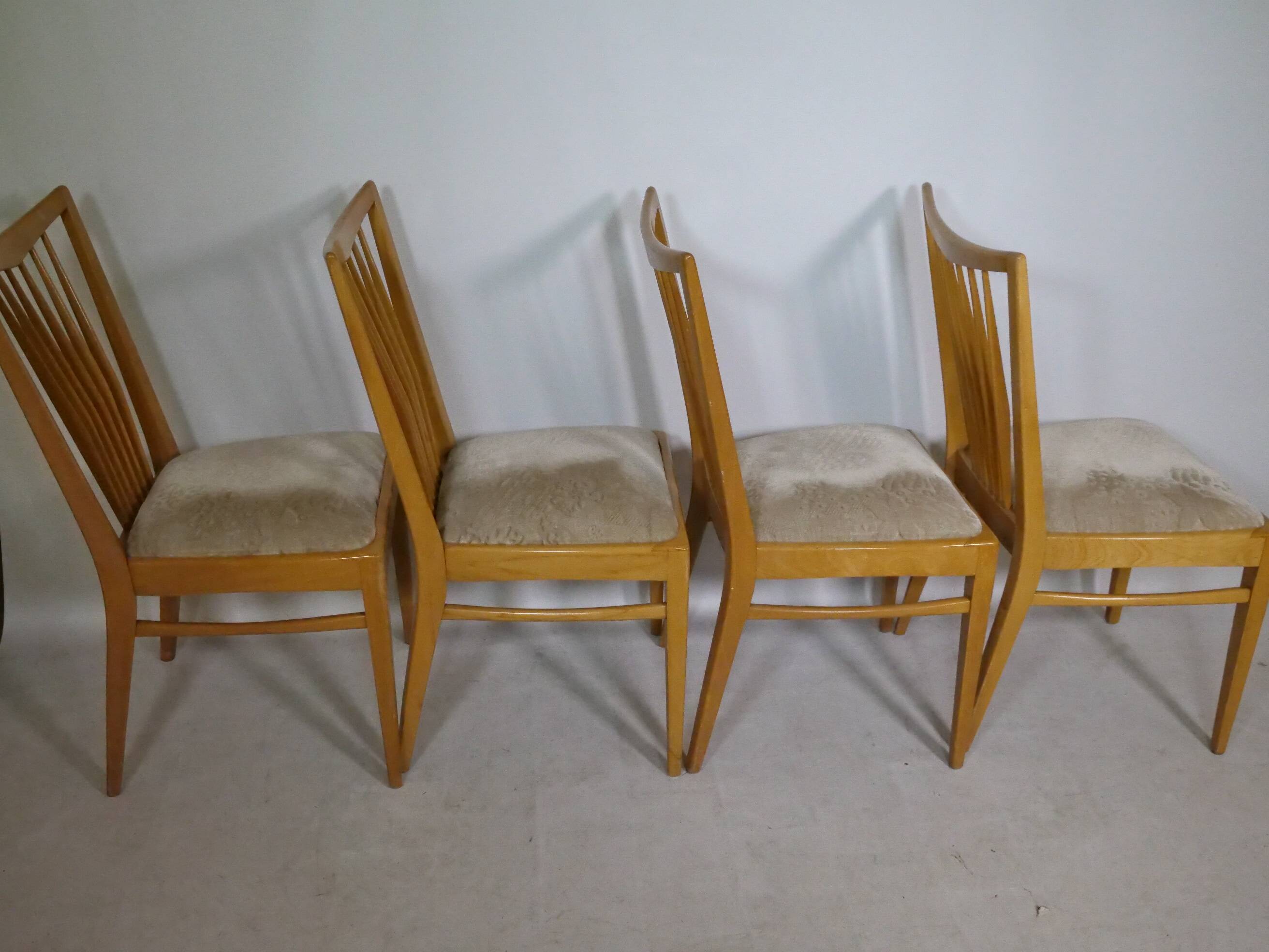 Mid-Century Design Wooden Dining Chairs, Set of 4, 1960s