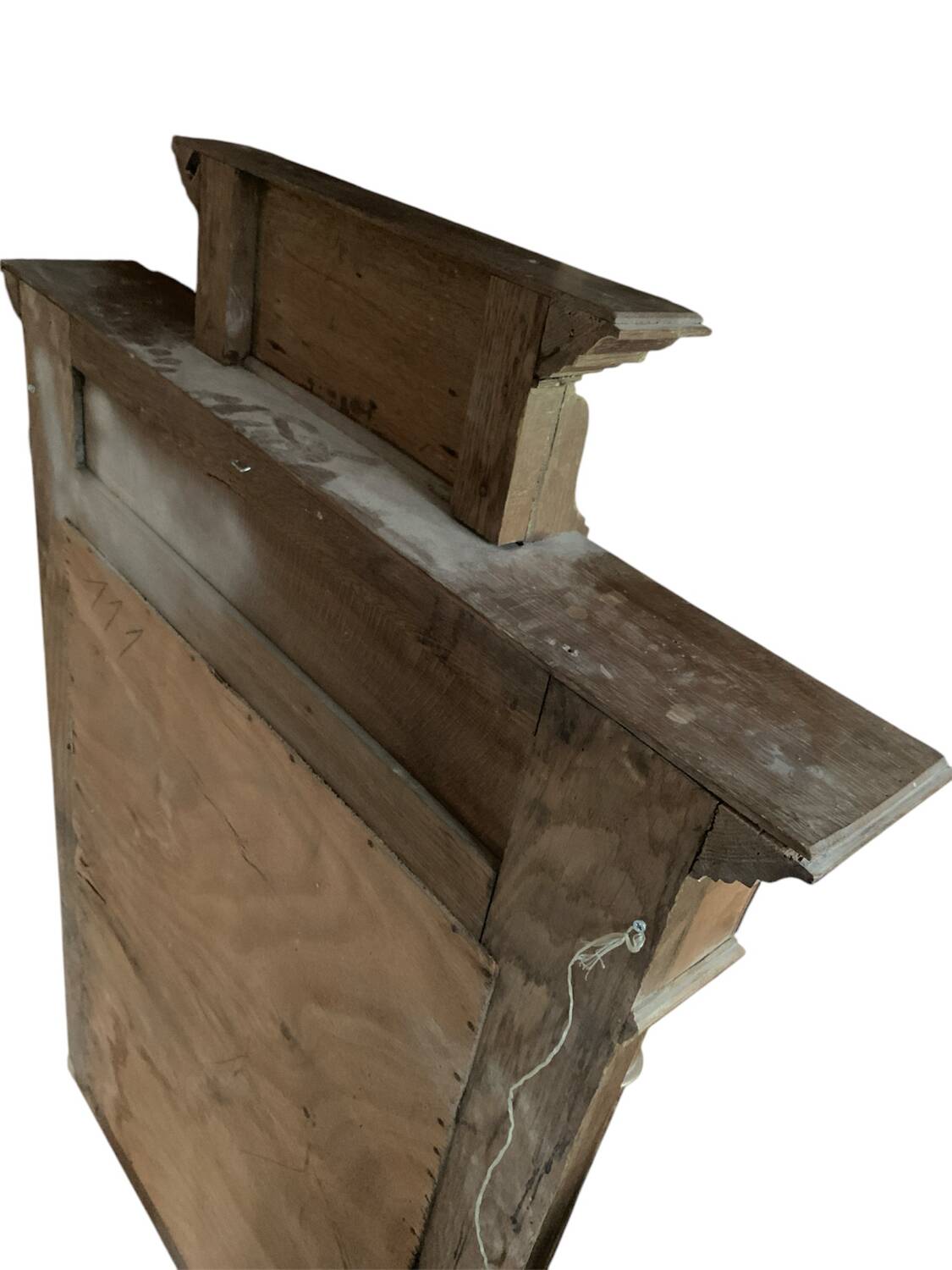 Large mercury beveled wooden mirror