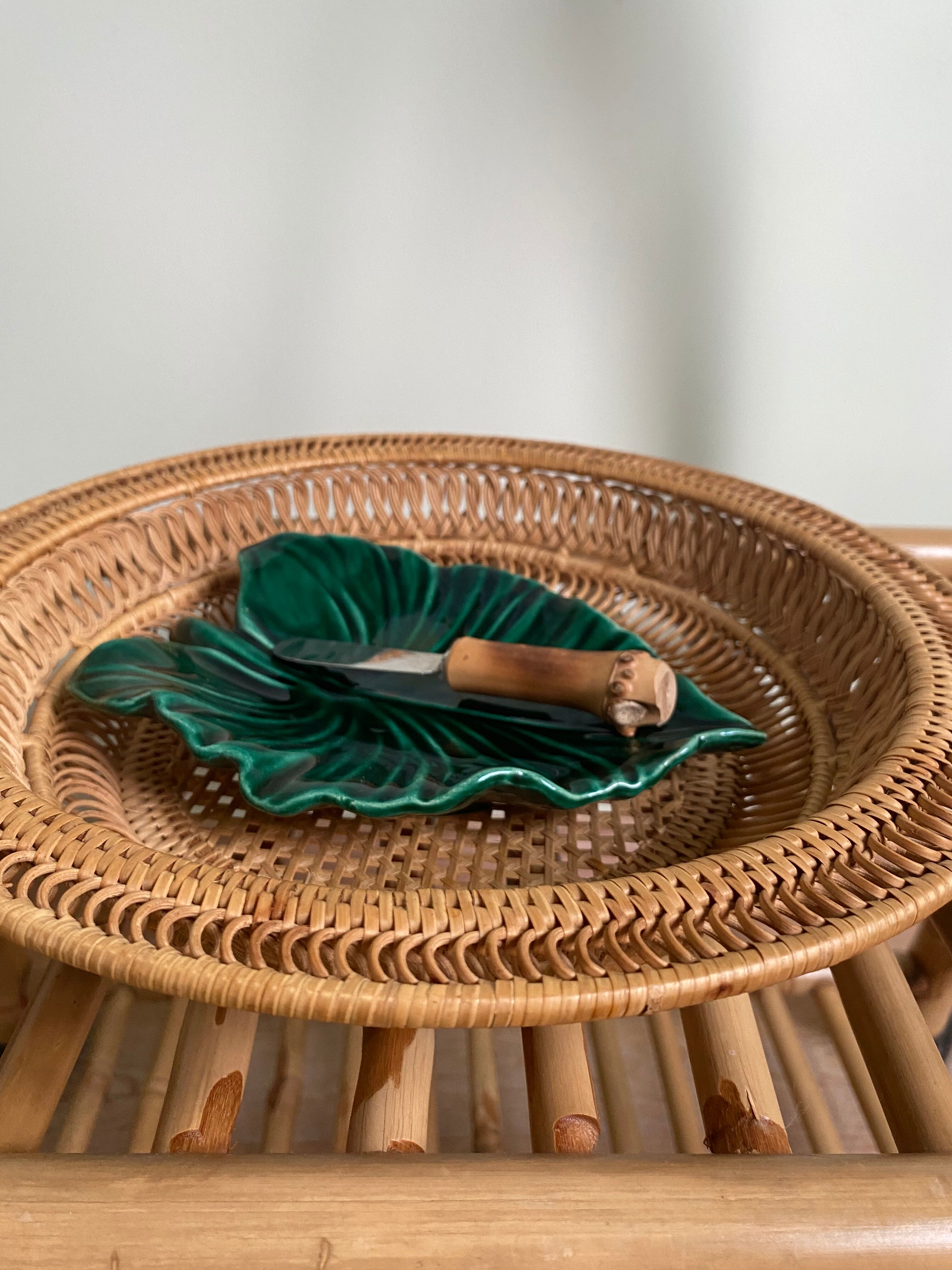 Couteau bambou, beurrier céramique