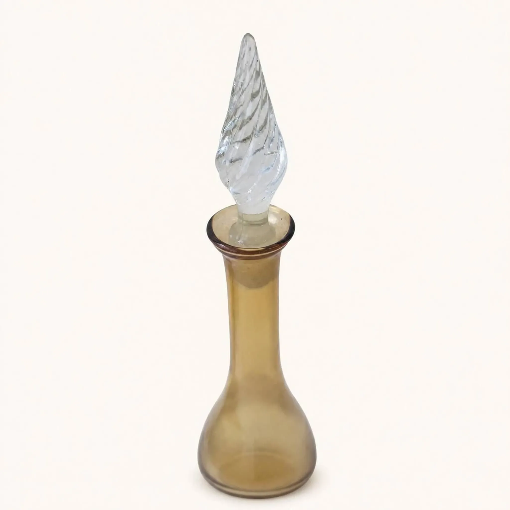 Italian glass carafe in yellow from the 1960s.