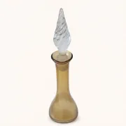 Italian glass carafe in yellow from the 1960s.