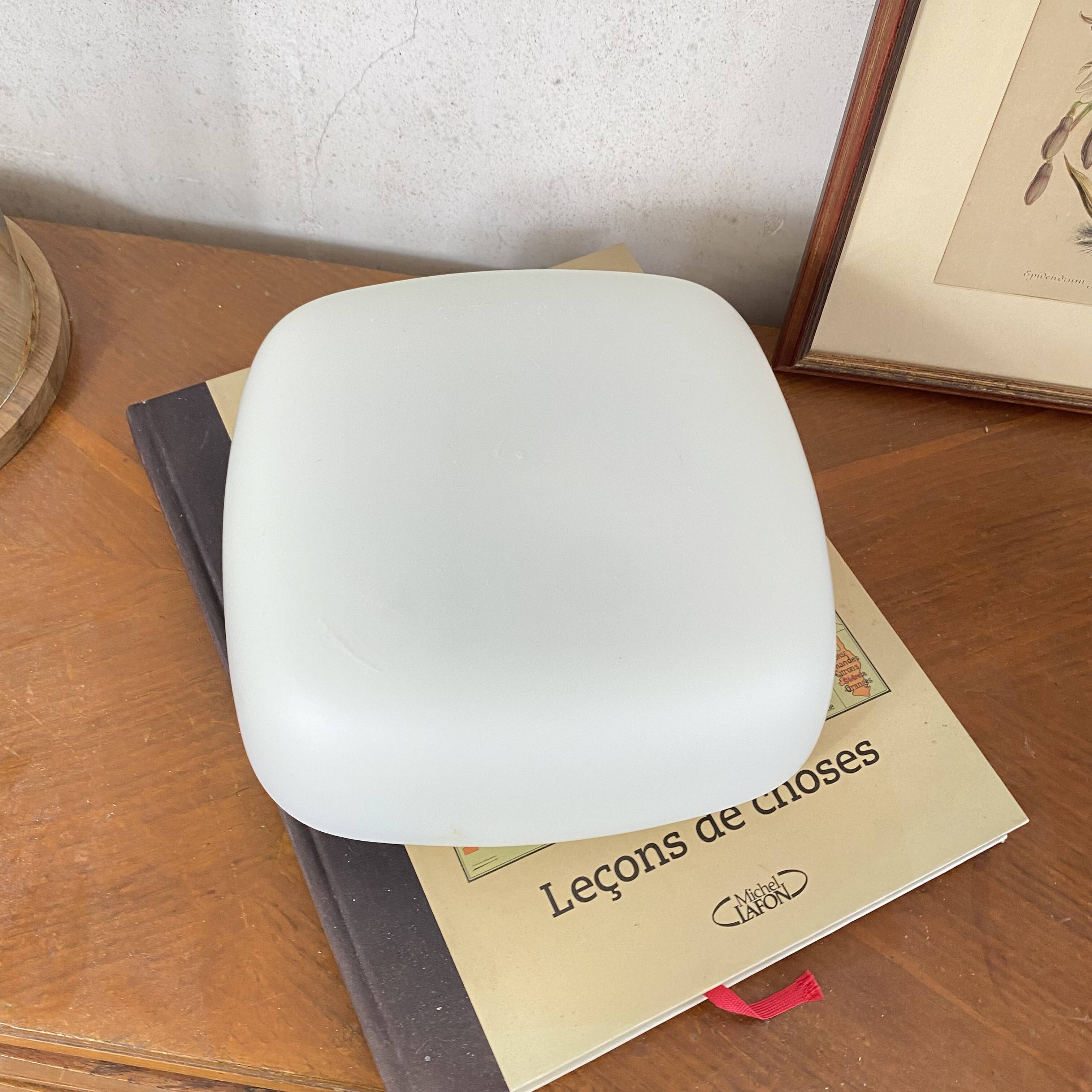 Ceiling light or square wall lamp 25 cm white glass