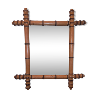 1950s bamboo mirror