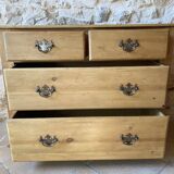 Old 4-drawer chest of drawers in solid pine
